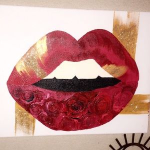 Handpainted lip art